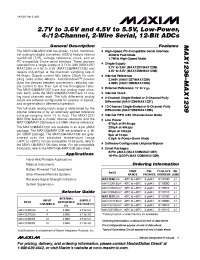 Datasheet MAX1236EUA manufacturer MAXIM