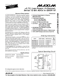 Datasheet MAX1246BEEE manufacturer MAXIM