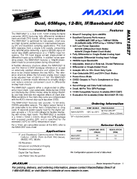 Datasheet MAX12527 manufacturer MAXIM