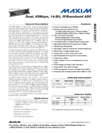 Datasheet MAX12557ETK manufacturer MAXIM