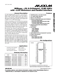 Datasheet MAX1267 manufacturer MAXIM