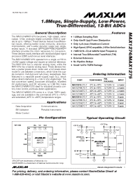 Datasheet MAX1274BETC-T производства MAXIM