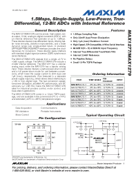 Datasheet MAX1277 manufacturer MAXIM