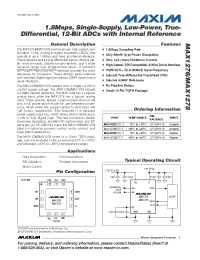 Datasheet MAX1278 manufacturer MAXIM