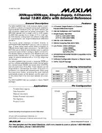 Datasheet MAX1283BCUE manufacturer MAXIM