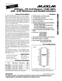 Datasheet MAX1290AC manufacturer MAXIM