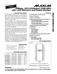 Datasheet MAX1294BCEI manufacturer MAXIM