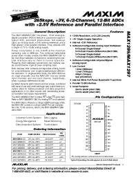 Datasheet MAX1295AC manufacturer MAXIM