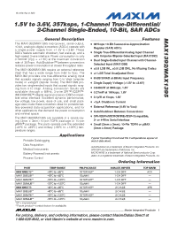 Datasheet MAX1392 manufacturer MAXIM