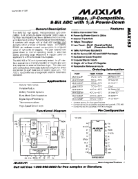 Datasheet MAX153CPP manufacturer MAXIM