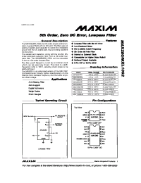 Datasheet MAX280E manufacturer MAXIM