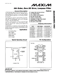 Datasheet MAX280-MXL1062 производства MAXIM