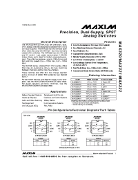 Datasheet MAX322EPA manufacturer MAXIM