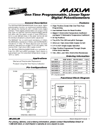 Datasheet MAX5427 manufacturer MAXIM