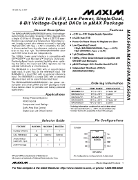 Datasheet MAX548 manufacturer MAXIM