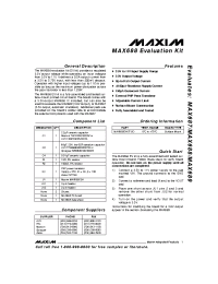 Datasheet MAX688EVKIT manufacturer MAXIM