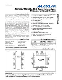 Datasheet MAX7033ETJ manufacturer MAXIM