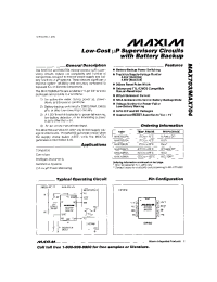 Datasheet MAX704CSA manufacturer MAXIM