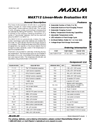 Datasheet MAX712EVKIT manufacturer MAXIM