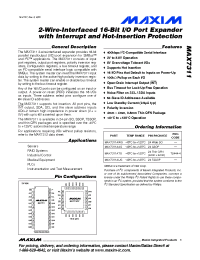 Datasheet MAX7311AWG производства MAXIM