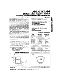 Datasheet MAX735CPA производства MAXIM