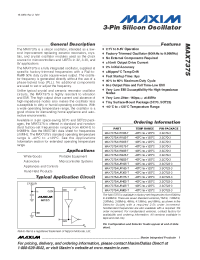 Datasheet MAX7375AXR105-T manufacturer MAXIM
