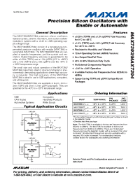 Datasheet MAX7394ALTRD manufacturer MAXIM