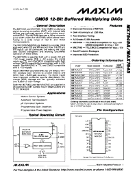 Datasheet MAX7545ATQ manufacturer MAXIM