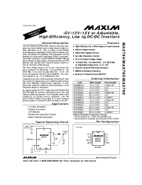 Datasheet MAX764CPA manufacturer MAXIM