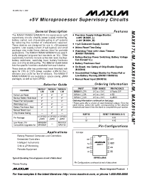 Datasheet MAX819LCSA manufacturer MAXIM