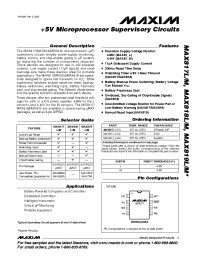 Datasheet MAX819L/M manufacturer MAXIM