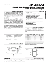 Datasheet MAX8875-50 manufacturer MAXIM