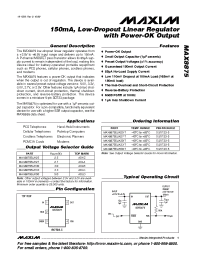 Datasheet MAX8875EUK33-T manufacturer MAXIM