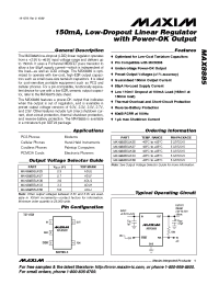 Datasheet MAX8885EUK30 manufacturer MAXIM