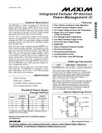 Datasheet MAX8890ETCDDD manufacturer MAXIM