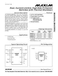 Datasheet MAX895LESA manufacturer MAXIM