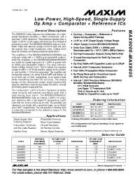 Datasheet MAX9000 manufacturer MAXIM