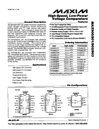 Datasheet MAX903CSD manufacturer MAXIM
