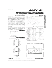 Datasheet MAX905ESD manufacturer MAXIM