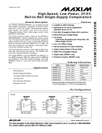 Datasheet MAX941CPA manufacturer MAXIM