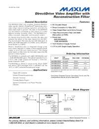 Datasheet MAX9503METE manufacturer MAXIM