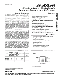 Datasheet MAX953ESA manufacturer MAXIM