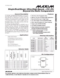 Datasheet MAX962EUA производства MAXIM