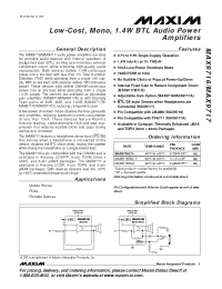 Datasheet MAX9717AEUA производства MAXIM