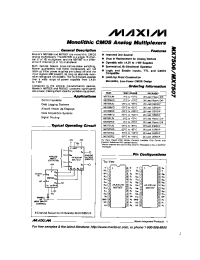 Datasheet MX7506TQ производства MAXIM