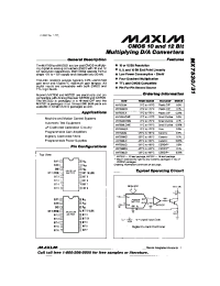 Datasheet MX7531JC производства MAXIM