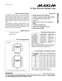 Datasheet MXD1005SA100 manufacturer MAXIM