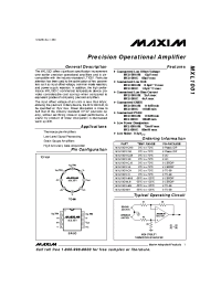 Datasheet MXL1001 производства MAXIM