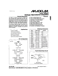 Datasheet OP07AJ manufacturer MAXIM
