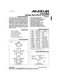 Datasheet OP07CJ manufacturer MAXIM